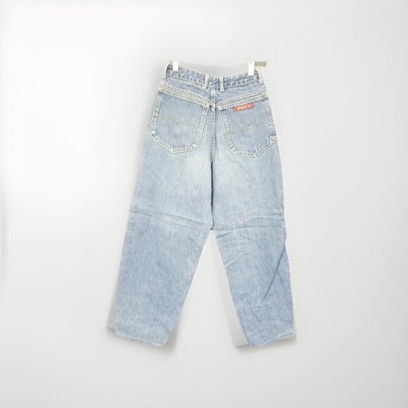 Sasson Vtg High Waisted Pleated Mom Jeans, Size 7, 1980s 80s Light Wash Retro - Picture 2 of 6